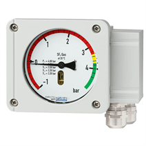 Hybrid gas density monitor with integrated transmitter, model GDM-RC-100-T